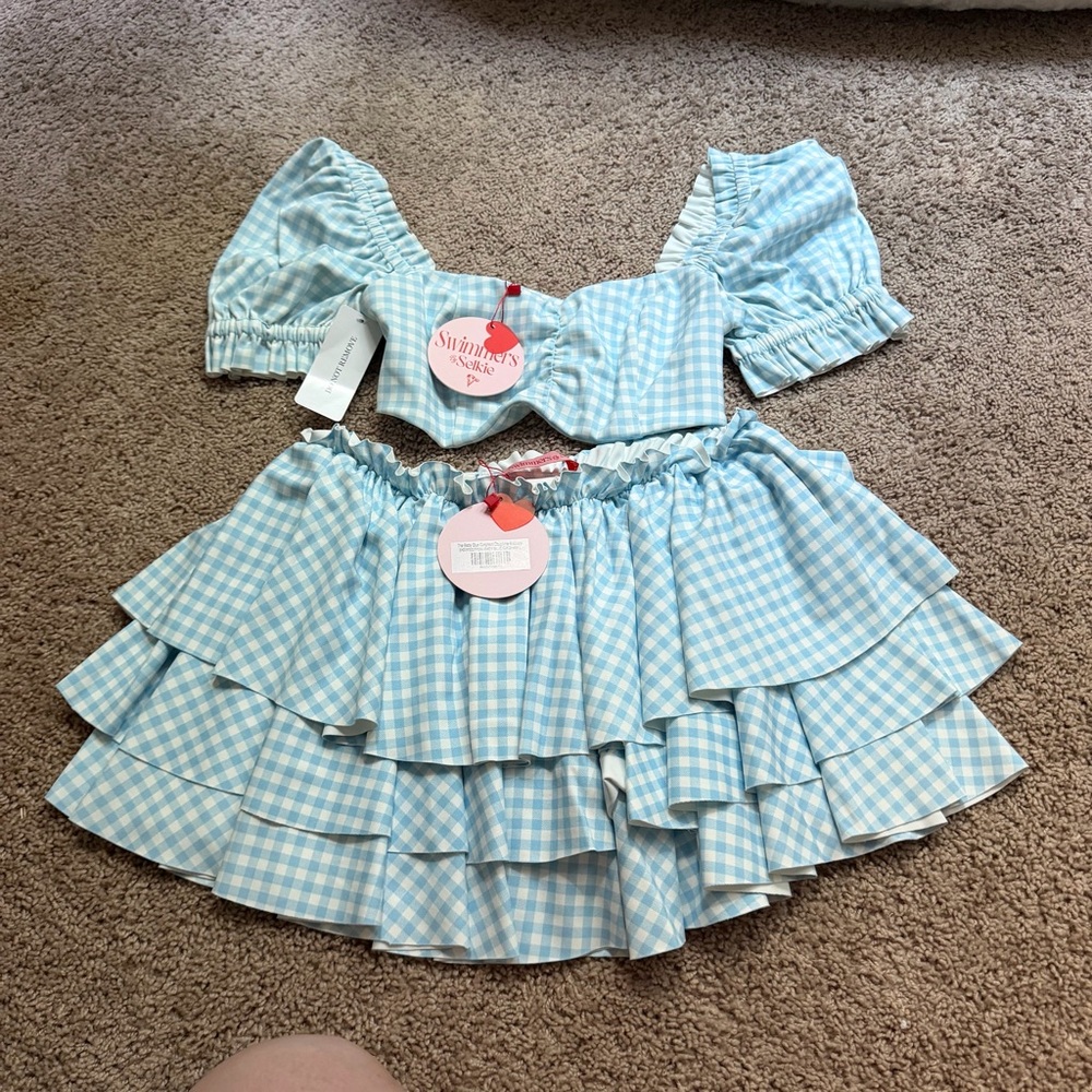 Selkie gingham bathing suit
